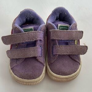 Baby Girls Purple Suede Pumas Size 4